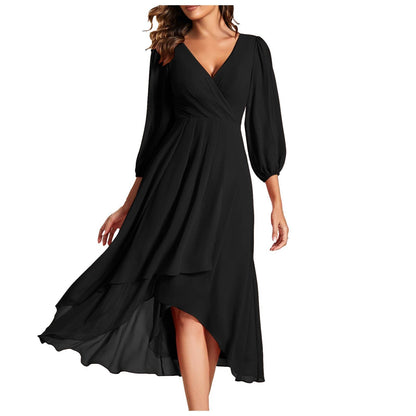 Laia - Robe à manches longues avec décolleté en V