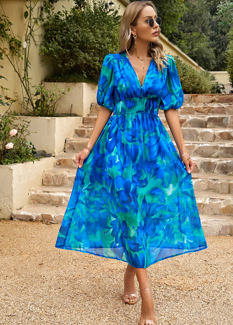 Flore - Robe Élégante avec Motif Floral