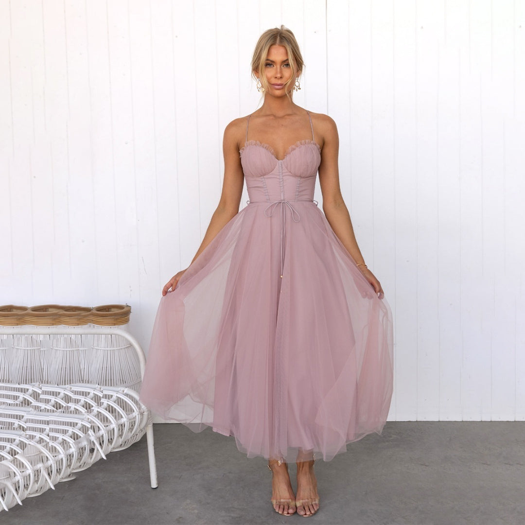 Anita – Robe midi pleine de style et de classe