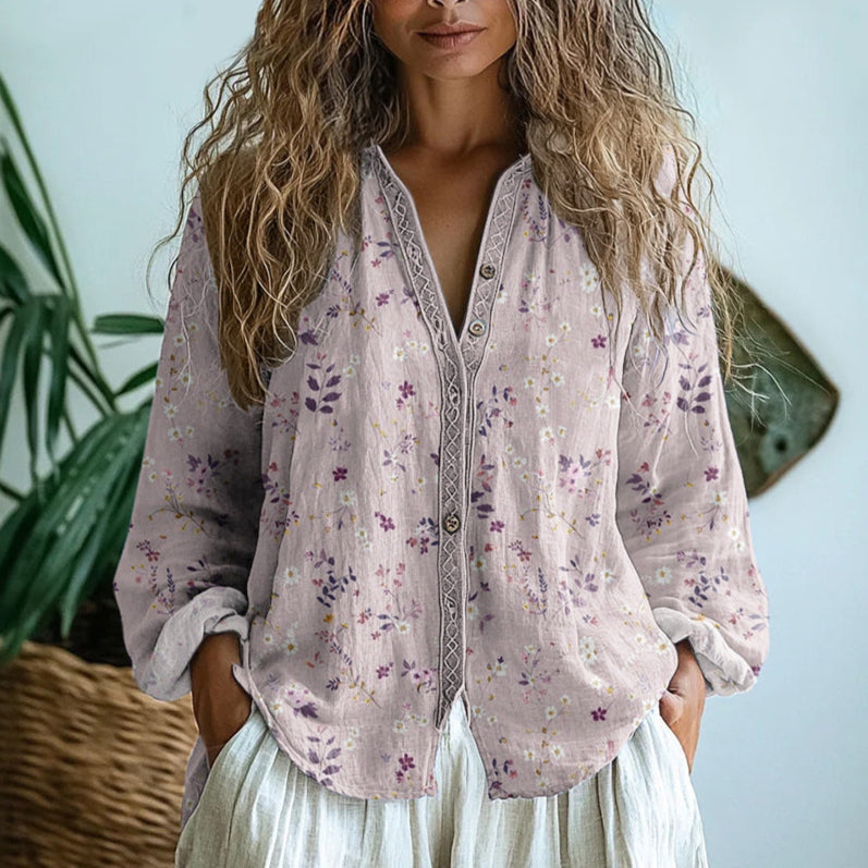 Ambre | Blouse Feuille Vintage