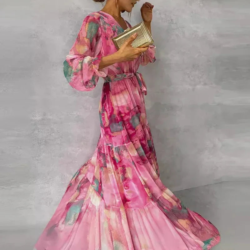 Grace™ - Robe Fleurie Élégante Fait Main