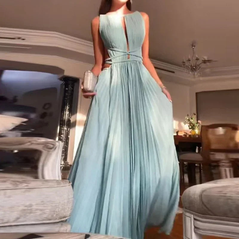 Liana | Robe de Plage Plissée Sans Dos
