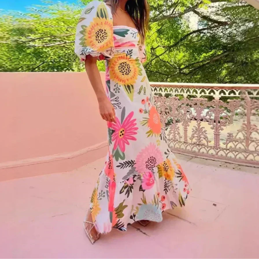 Robe Maxi Plissée Elara