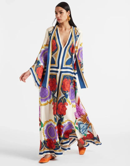 Robe Maxi Florale Sculpted Elegance™