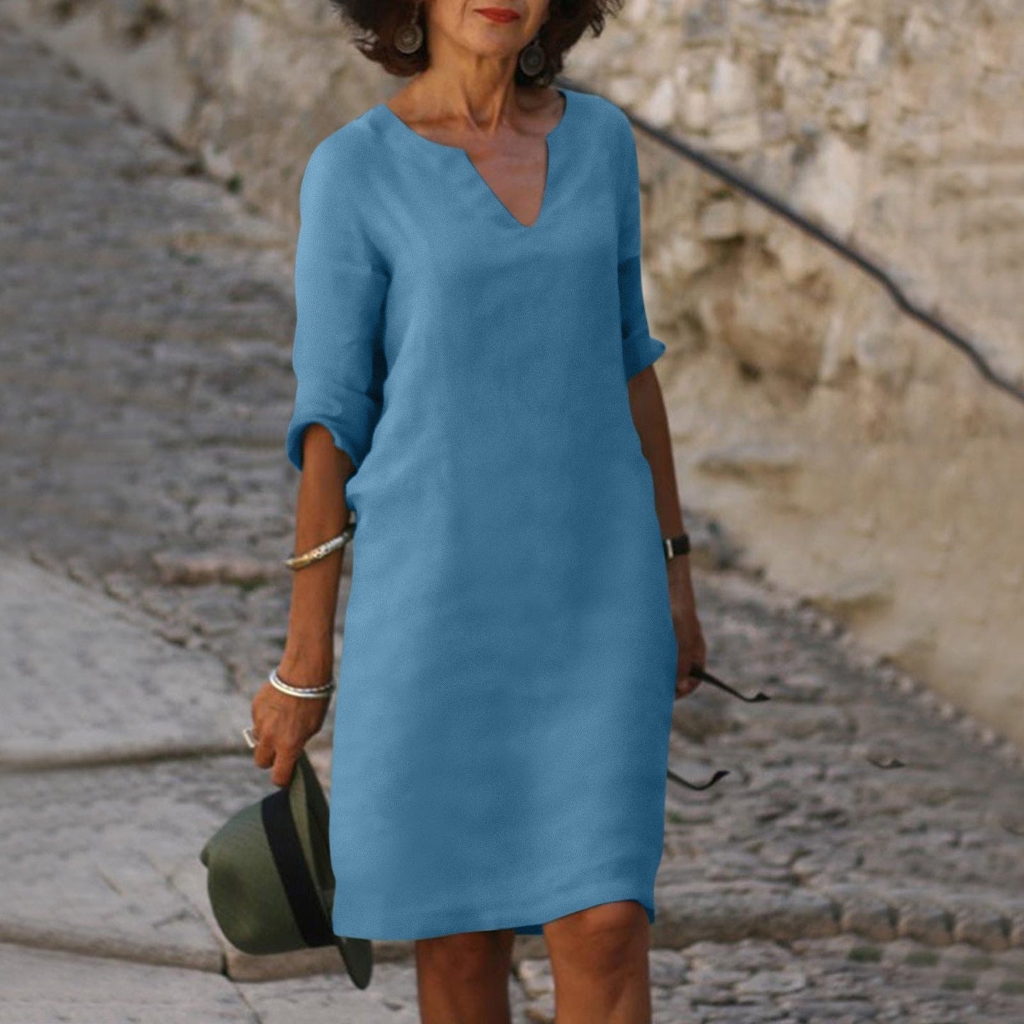Silvia™ - Robe intemporelle avec décolleté en V qui couvre le ventre