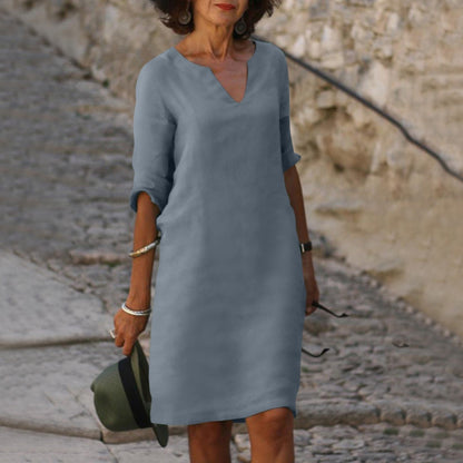 Silvia™ - Robe intemporelle avec décolleté en V qui couvre le ventre