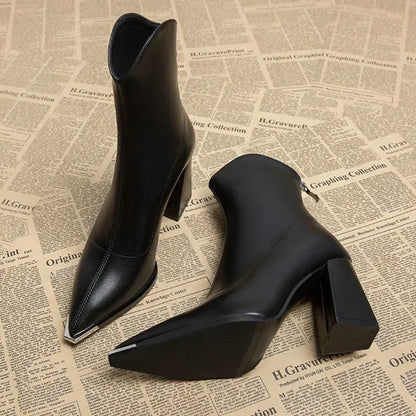 Talons en Cuir à Coupe Détendue