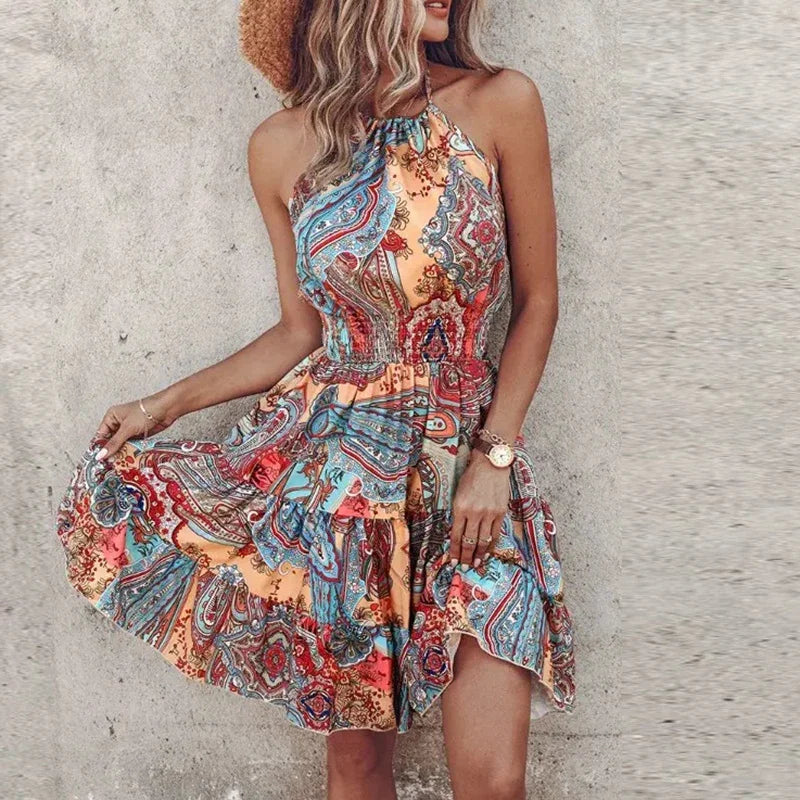 Loxley - Robe Mini Imprimée Irrégulière Sans Dos