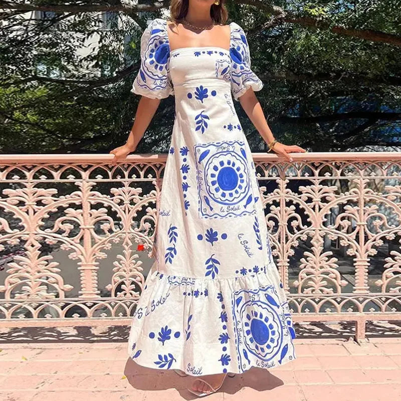 Robe Maxi Plissée Elara