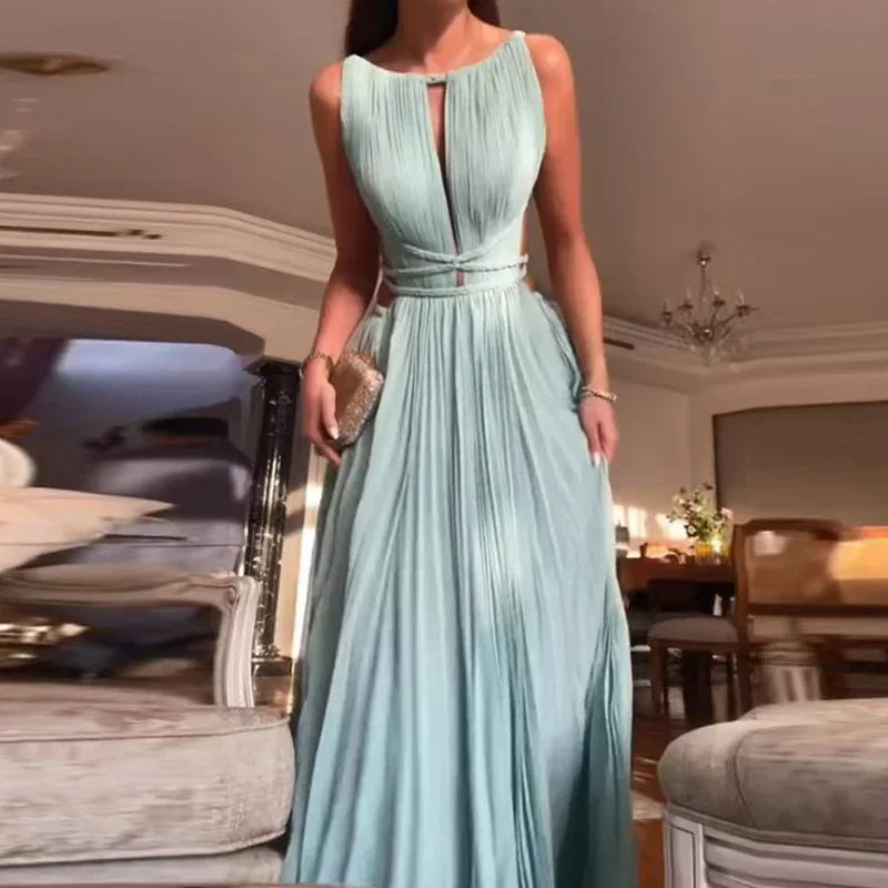 Liana | Robe de Plage Plissée Sans Dos