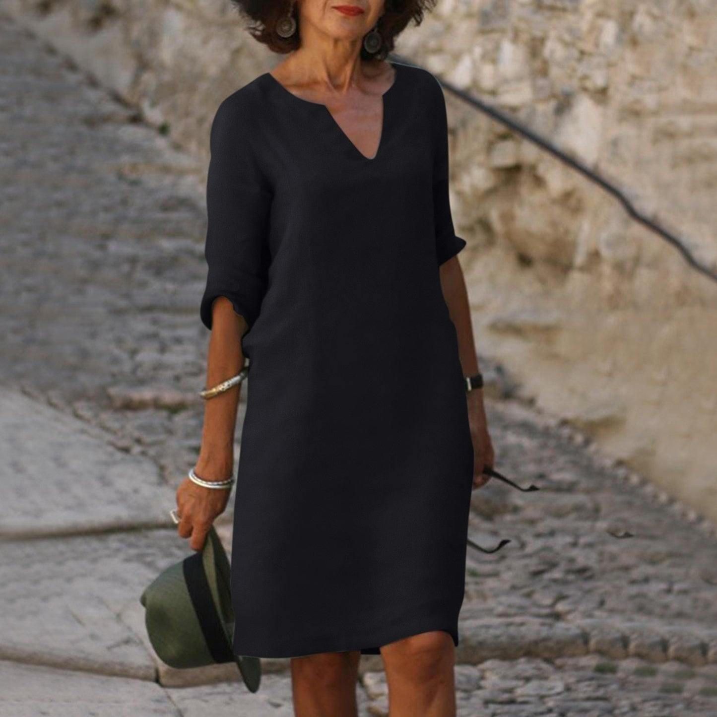 Silvia™ - Robe intemporelle avec décolleté en V qui couvre le ventre