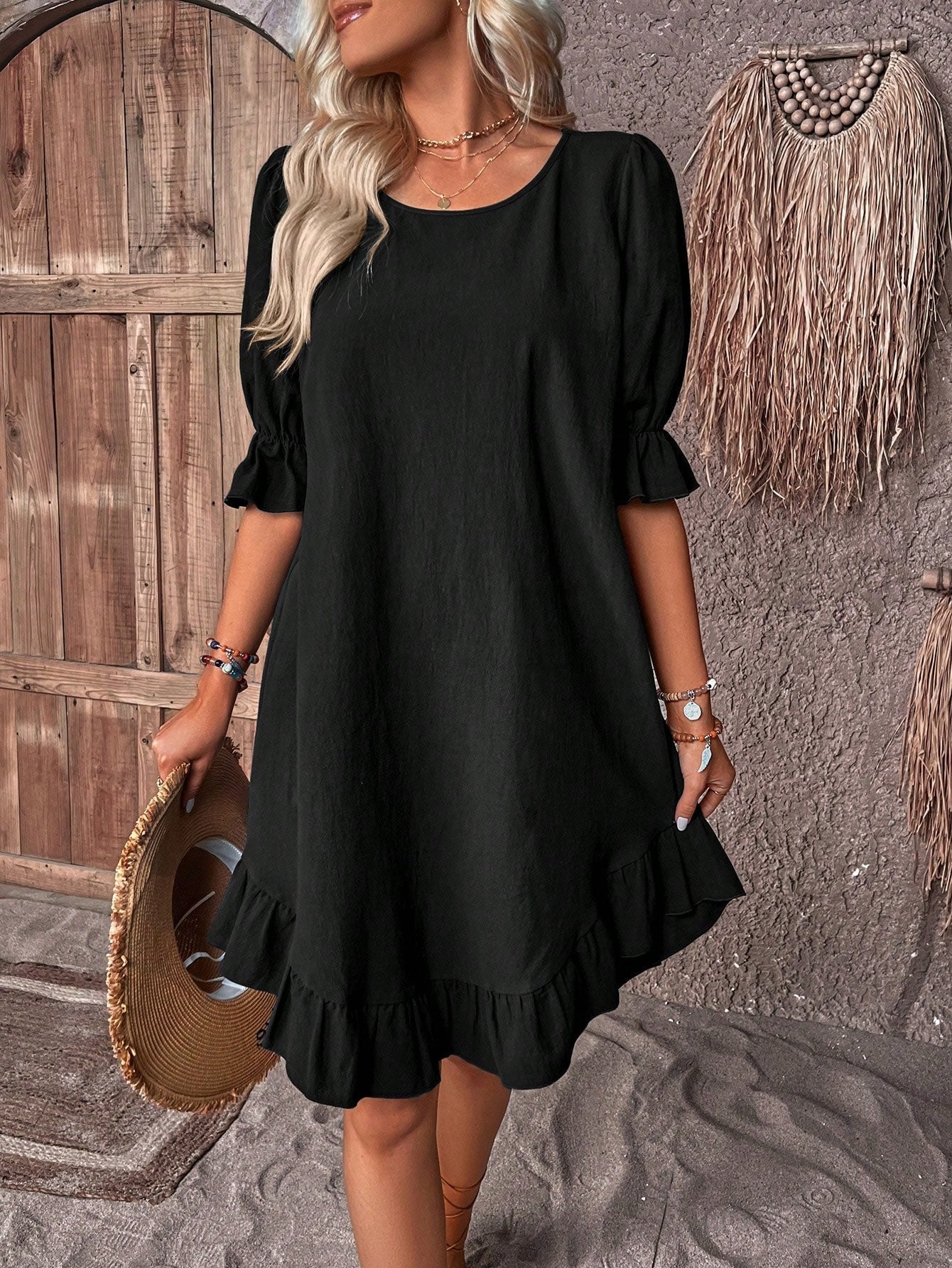 Olivia™ - Robe d'Été Couverte au Niveau de l'Abdomen