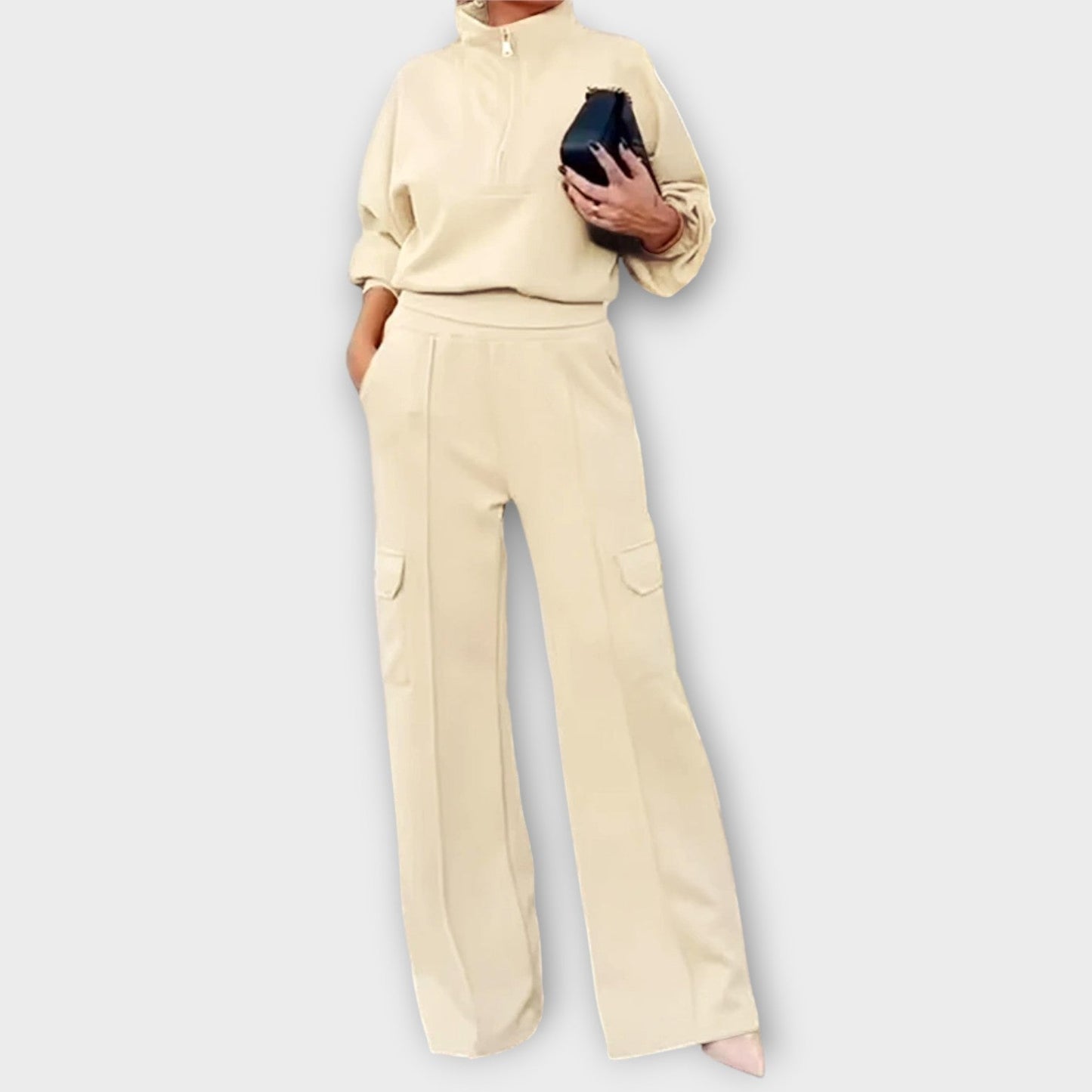 Ensemble de Lounge Élégant avec Pantalon Largement Ajusté
