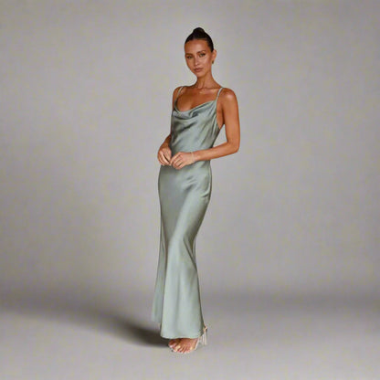 Claudia | Robe en Satin Sophistiquée pour des Occasions Inoubliables
