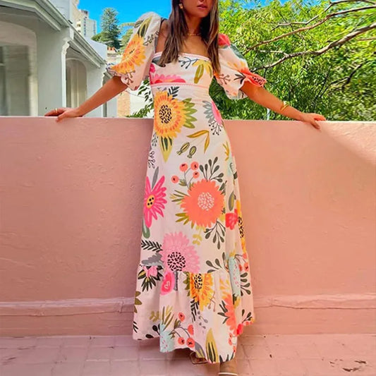 Robe Maxi Plissée Elara