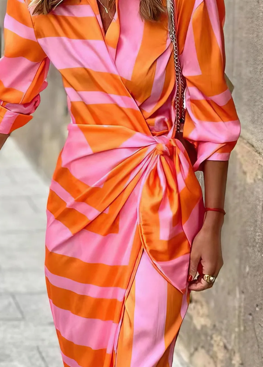 Aurora – Robe Fluide de Radiance Vibrante