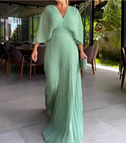 RIA™ - Robe Maxi avec Côtes Flottantes