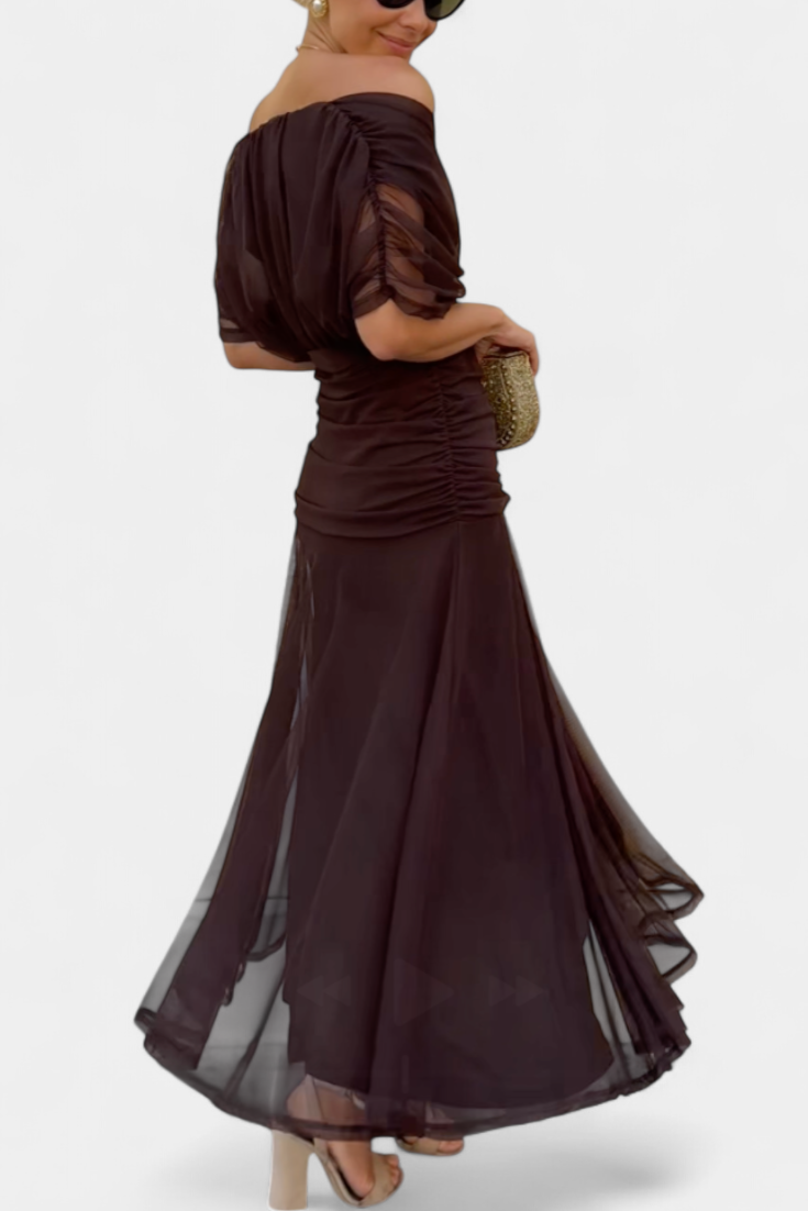 VIVIAN | ROBE LONGUE À FLEURS AVEC ENCOLURE EN V