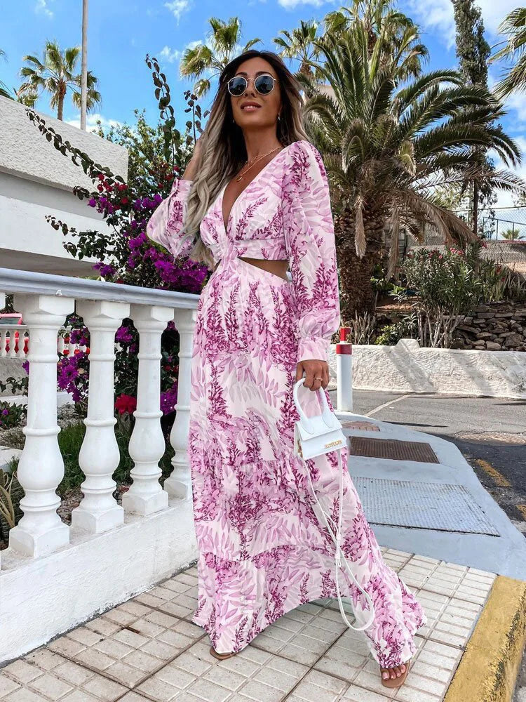 Robe Maxi avec Décolleté en V Amélie