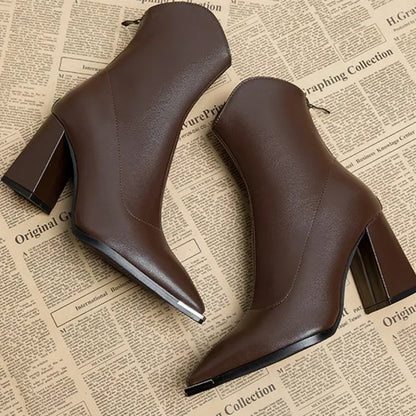 Talons en Cuir à Coupe Détendue