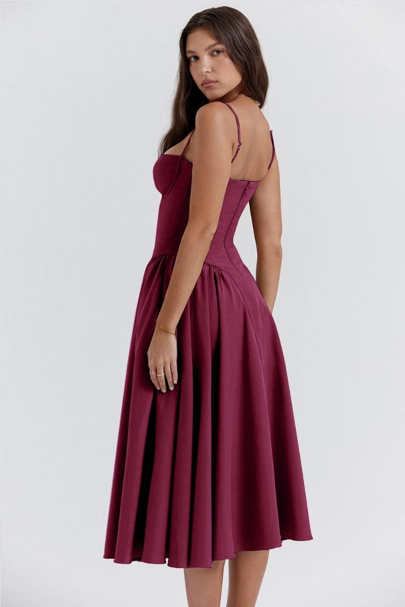 Elara | Robe à bretelles avec corset