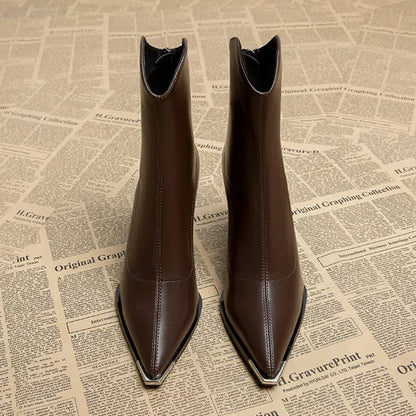 Talons en Cuir à Coupe Détendue