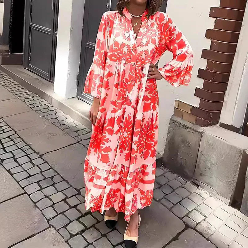 Avielle - Robe Maxi Boho Imprimée et à la Mode
