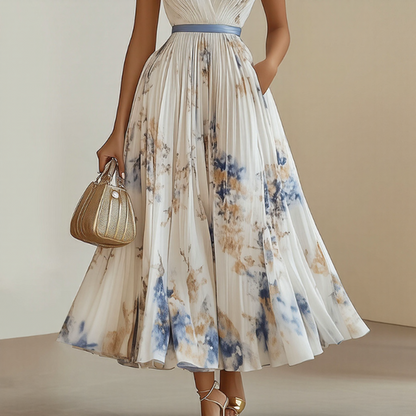 Robe Maxi Plissée Élégante Rome