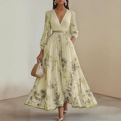 Robe Maxi Plissée Élégante Rome