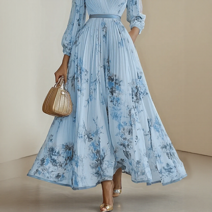 Robe Maxi Plissée Élégante Rome