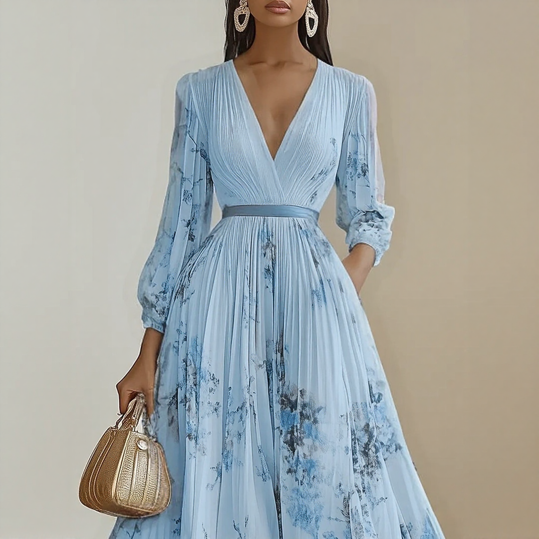 Robe Maxi Plissée Élégante Rome