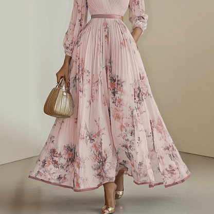 Robe Maxi Plissée Élégante Rome