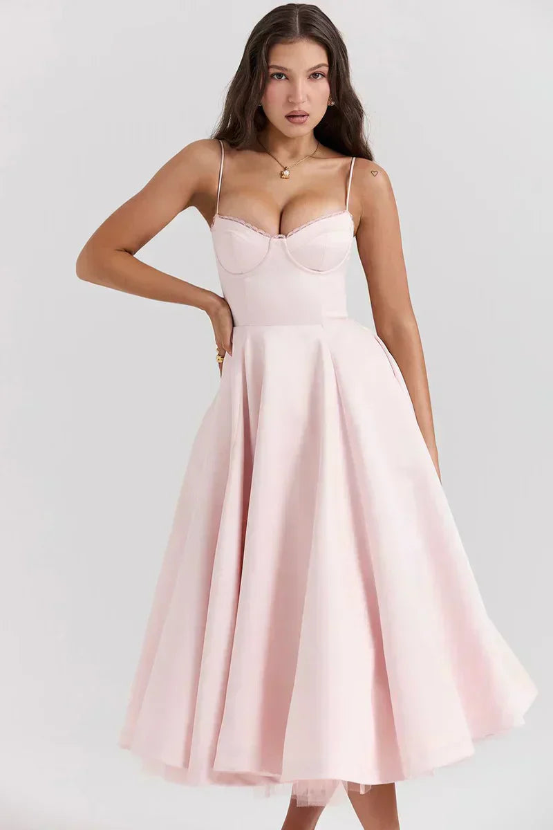 Minerva - Robe Princesse de Luxe à Bretelles Spaghetti