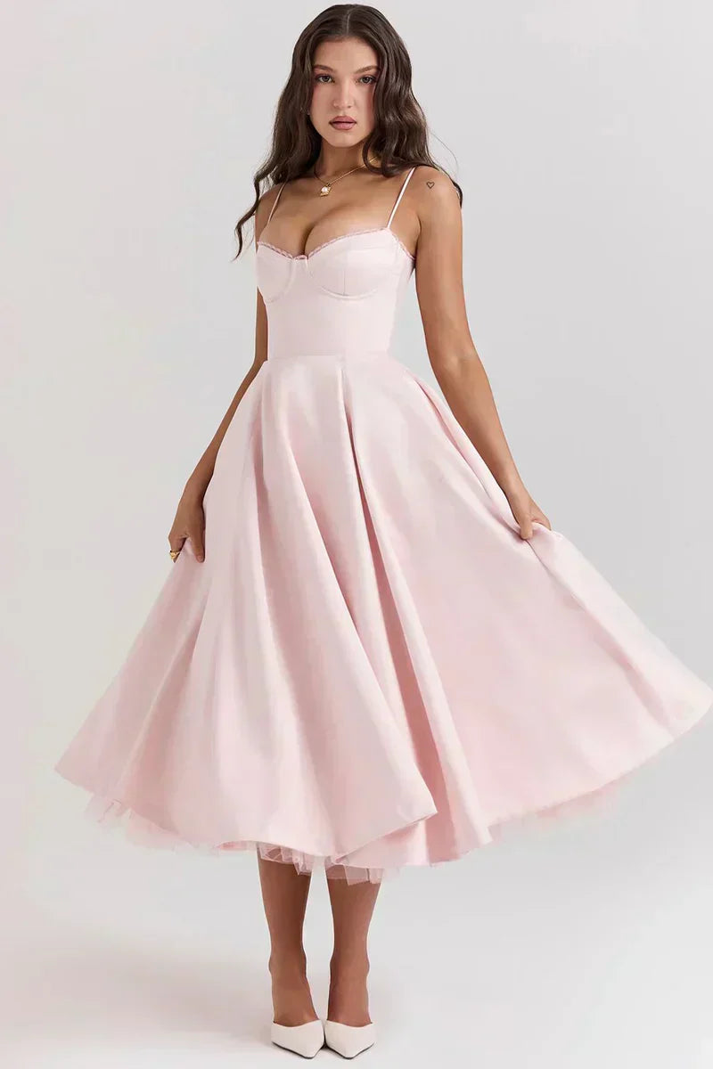 Minerva - Robe Princesse de Luxe à Bretelles Spaghetti