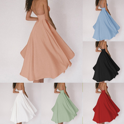 Gabriella – Robes en satin à bretelles croisées