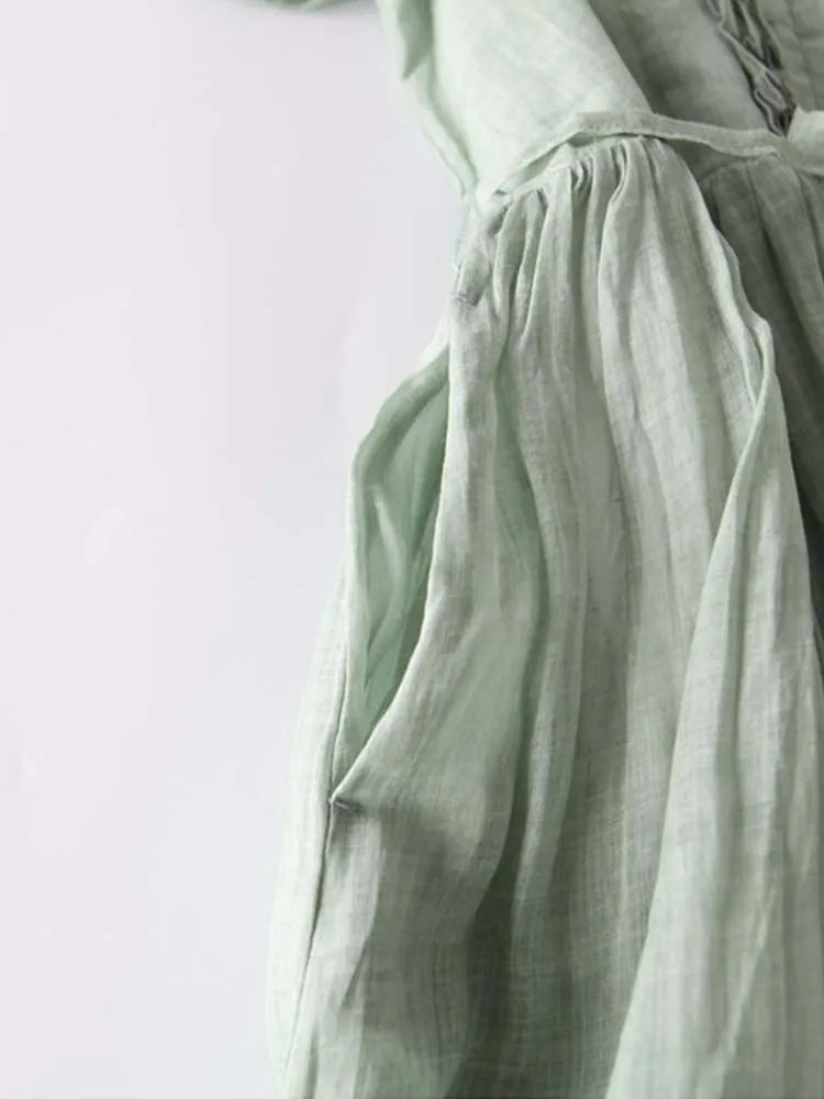 Arya - Robe à Col Rond en Dentelle avec Taille pour Femmes