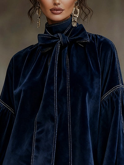 Trinidad ❘ Robe mini en velours avec nœud