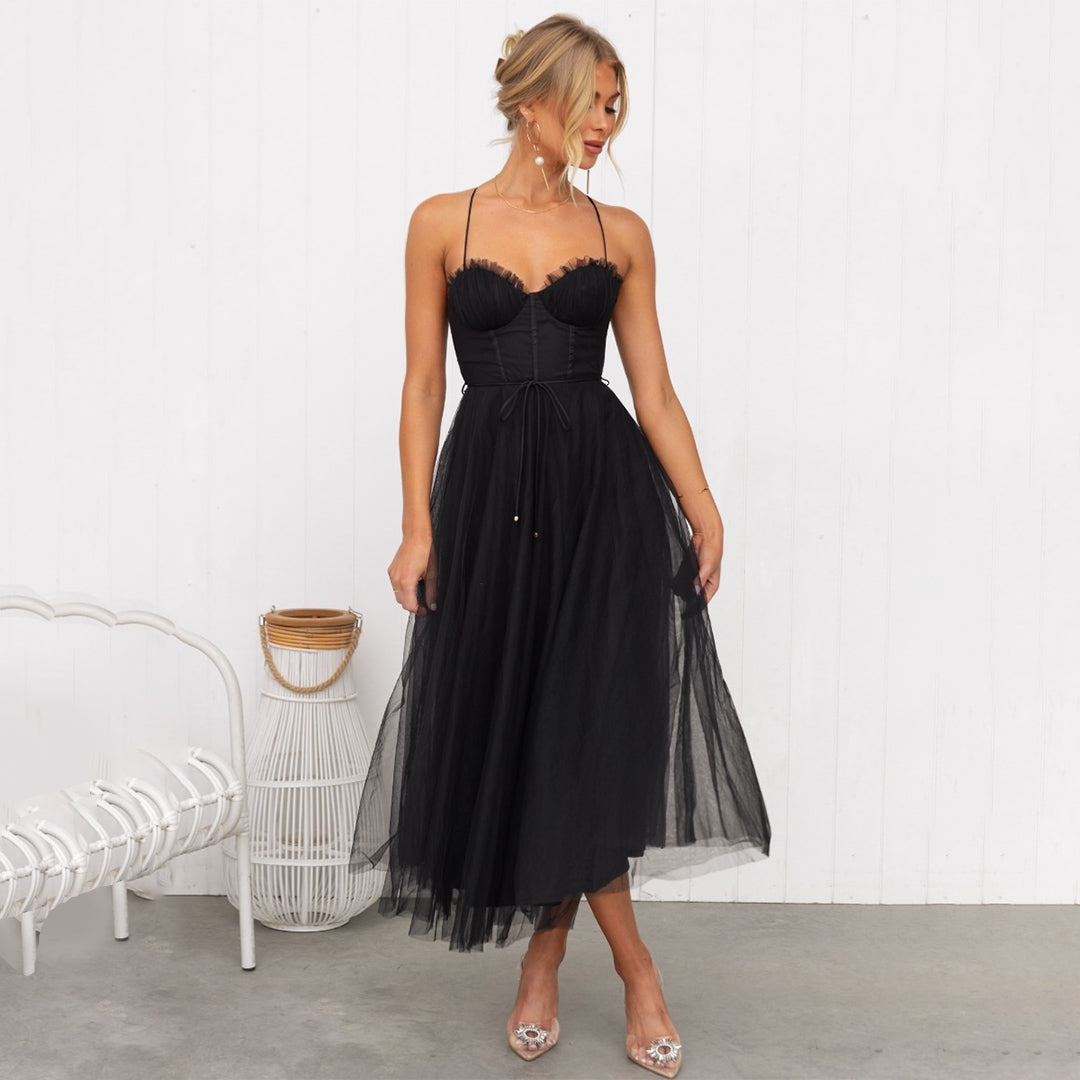 Roseanne – Robe maxi longue sans bretelles en maille