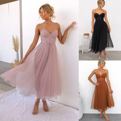 Roseanne – Robe maxi longue sans bretelles en maille
