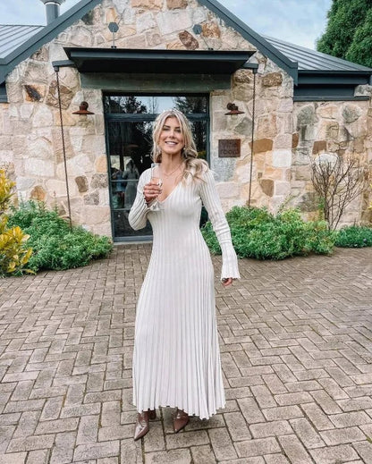 Sara - Nouvelle Robe Midi en Tricot