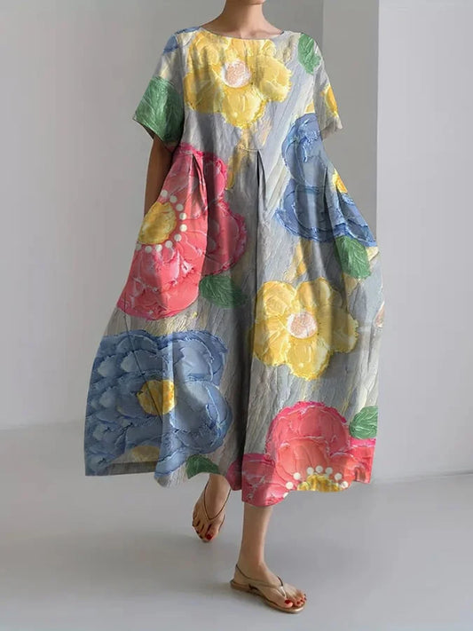 Niamh - Robe Florale Boho Ample pour Femmes