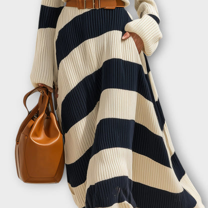 Robe Maxi à Rayures en Tricot