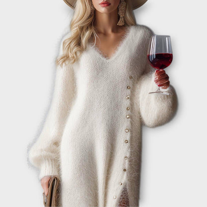 Robe Maxi Élégante en Maille Douce