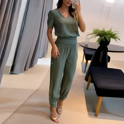 Charlotte | Ensemble Blouse et Pantalon à la Mode