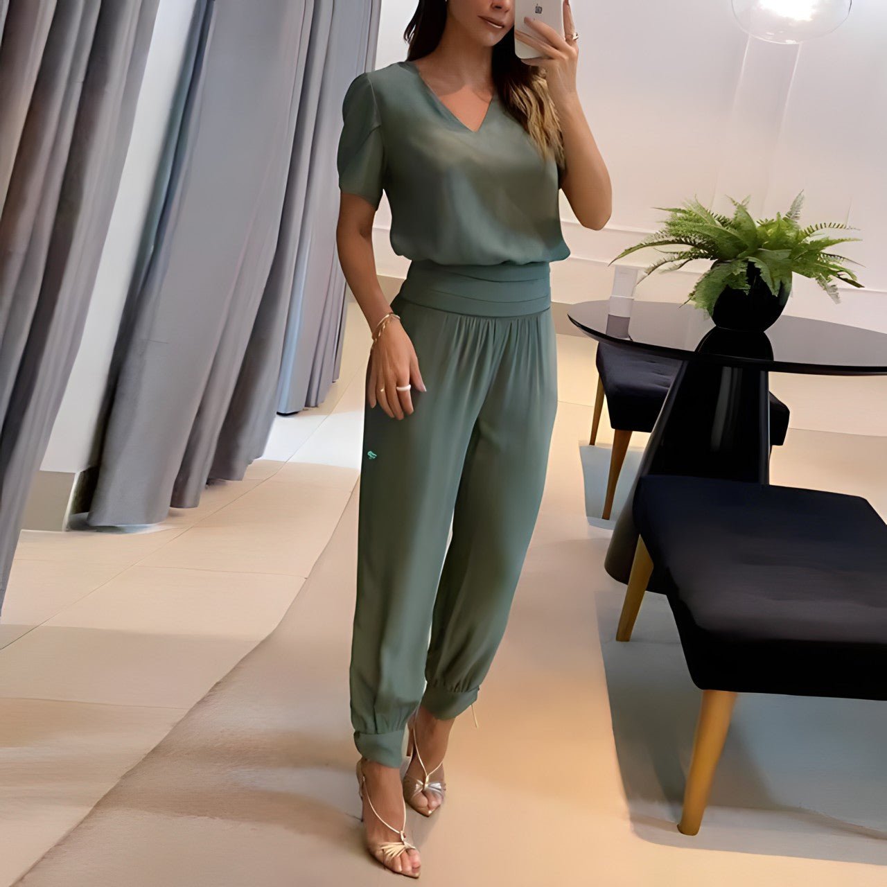 Charlotte | Ensemble Blouse et Pantalons Tendance
