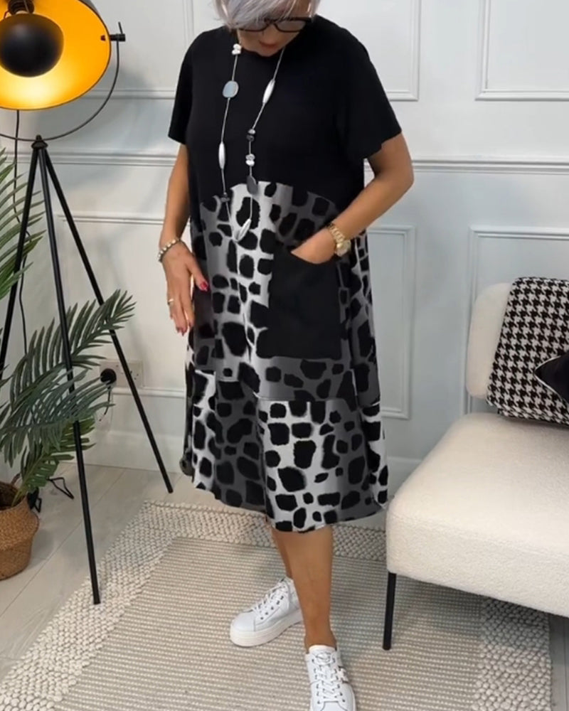 Olivia | Robe Casual Imprimée avec Poches