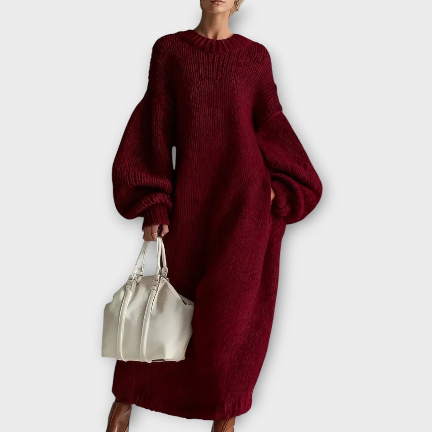Robe Maxi en Tricot Oversized et Confortable
