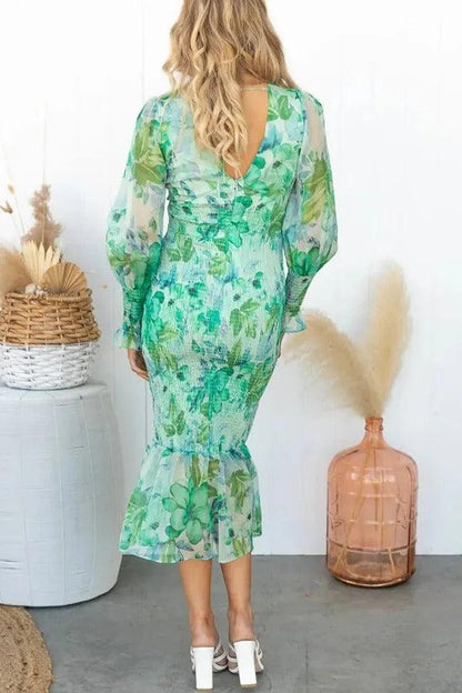 Melissa - Robe Midi à Volants Floraux