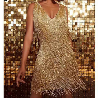Elin – Robe brillante à franges pour des occasions spéciales