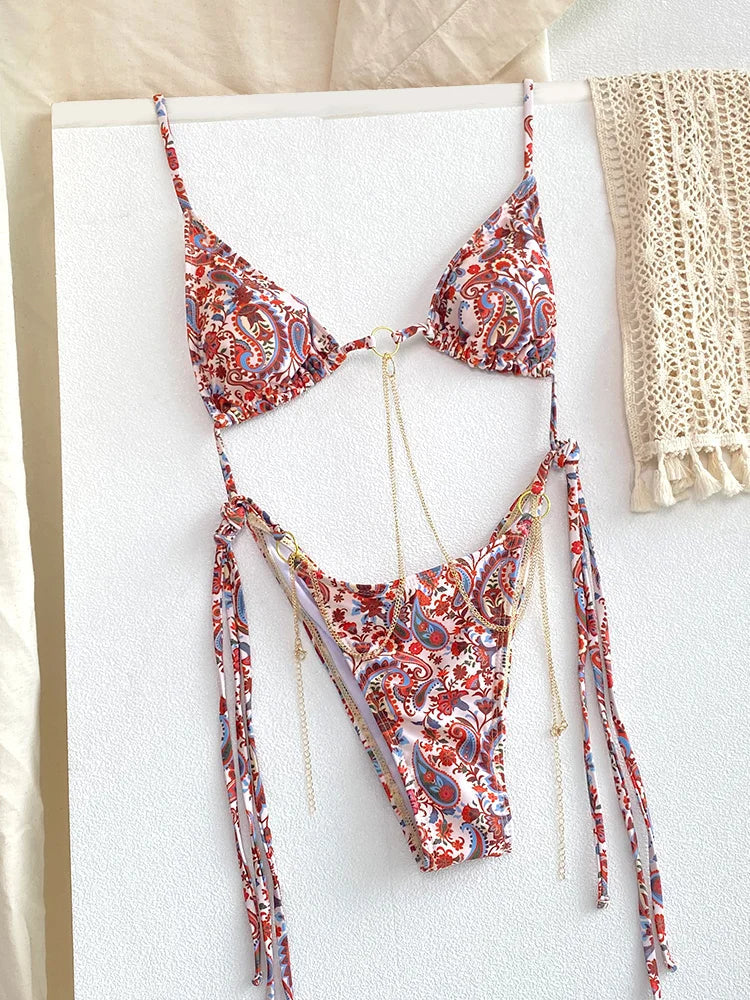 SoSoof - Bikini brésilien avec chaîne